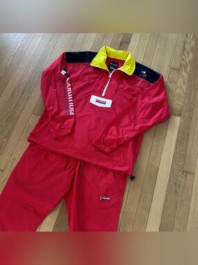 Columbia Disney Track Suit Mickey Mouse Santa Ana Packable Anorak Set M/L